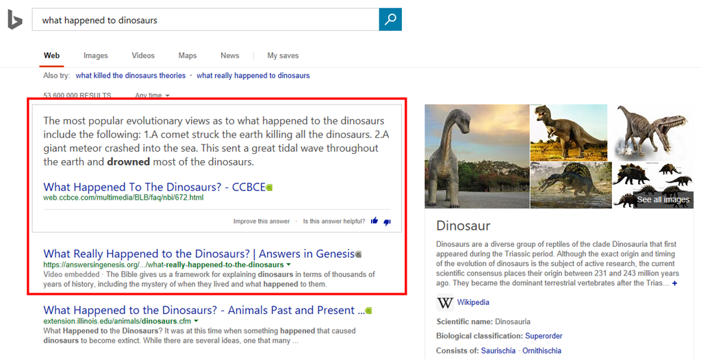 Bing - Bible sources for Scientific Questions