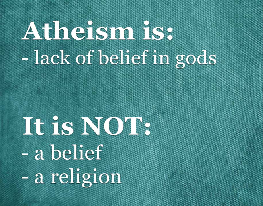 What atheism is not - a belief, a religion